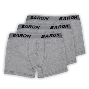 6 Adet Likralı Erkek Penye Boxer - Gri -SR001