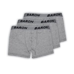 3 Adet Marka Erkek Likralı Penye Boxer - Gri