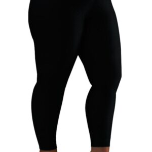 Lüx Battal Büyük Beden Full Şardonlu Licra Kadın Tayt Siyah srn-002810