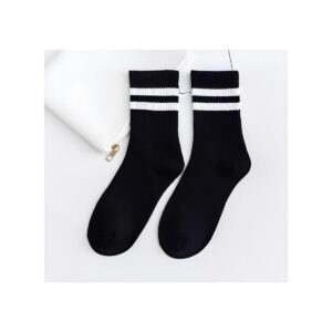 8 Çift Çizgili Doğal Parfümlü Tenis/Kolej Çorabı srn-002848