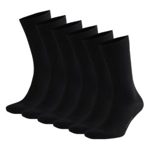 Pamuklu Klasik Düz Siyah Çorap 6'lı