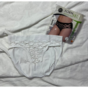 Kadın Dikişsiz Desenli Bikini Külot 6'lı Paket Beyaz